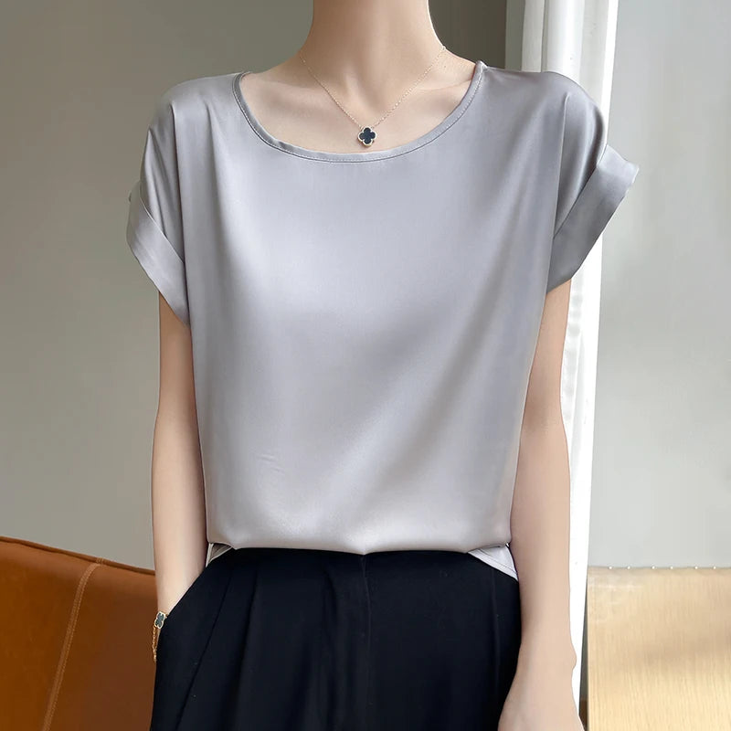Silk Camisole Thin Vest Satin  Shirt