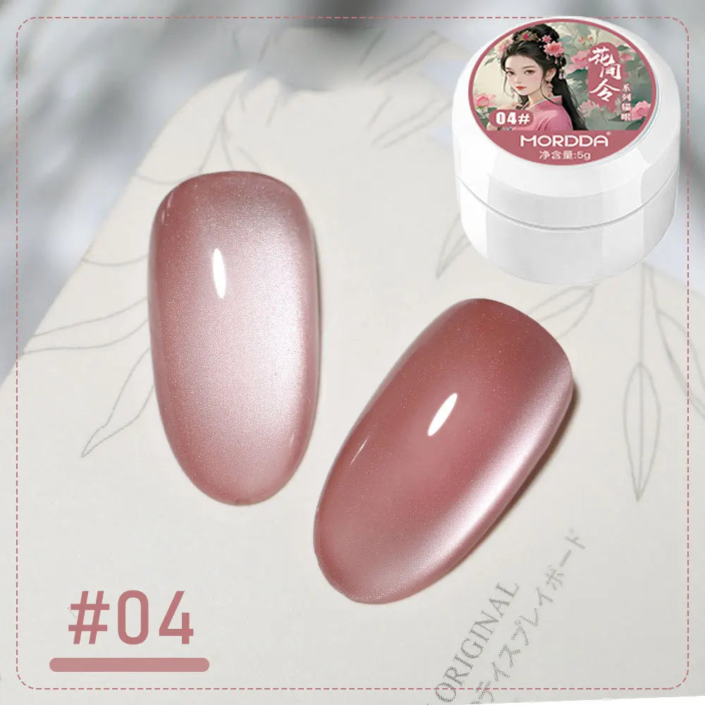 3pcs Pink Cat Eye Gel Nail Polish & Magnet Tools Set