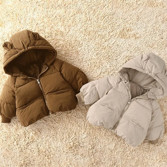 Boys Girls Thickened Down Coats Baby Winter Warm Hooded Jackets
