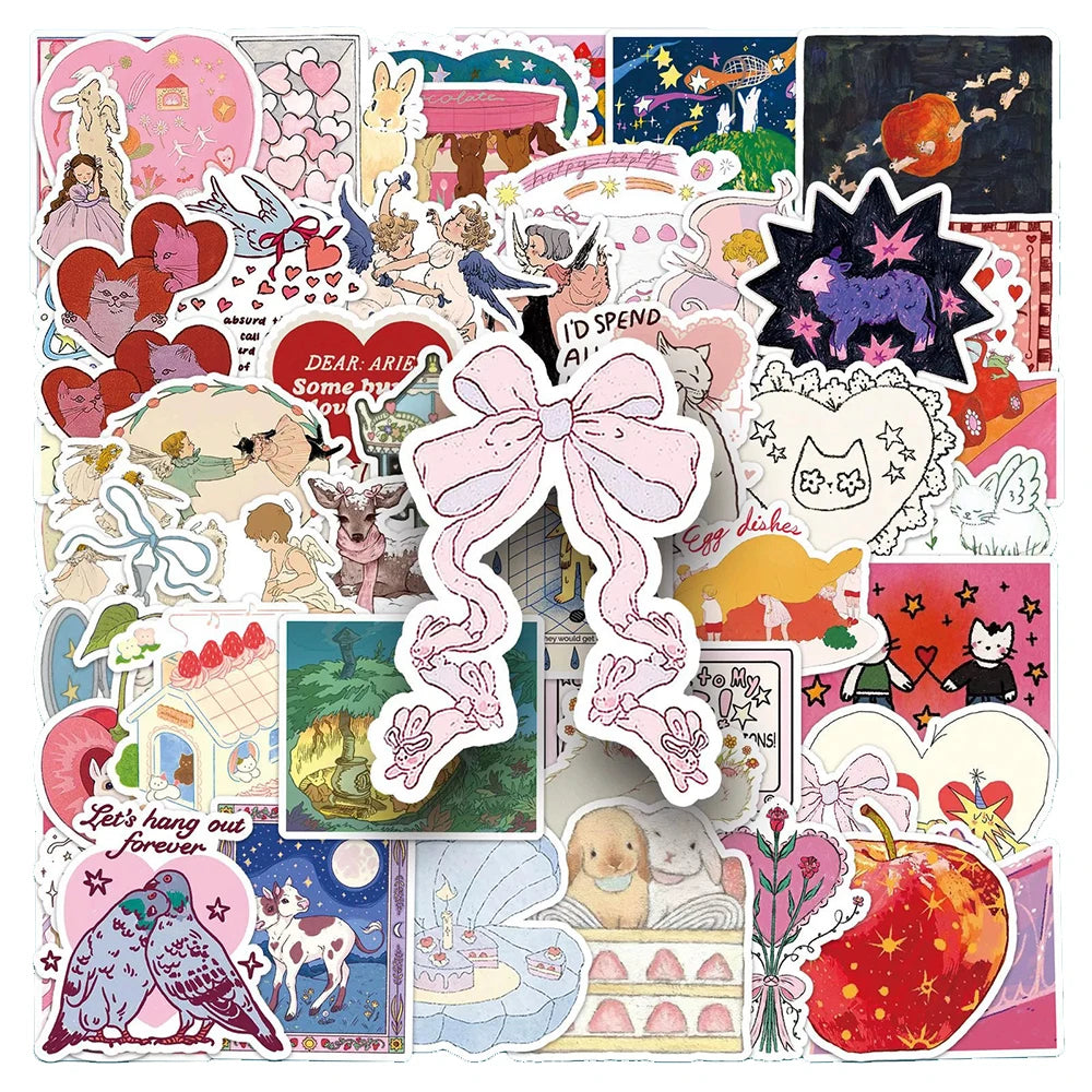 10/30/50pcs Fairy Tale Series Cartoon Aesthetic Stickers