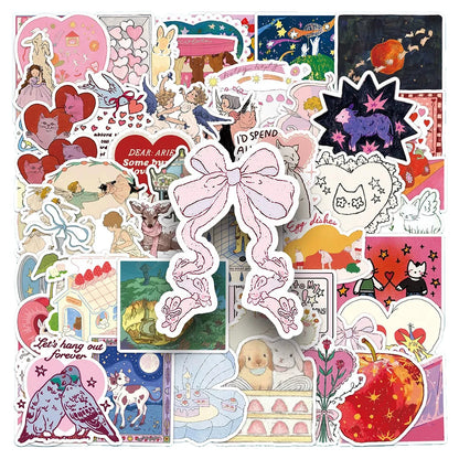 10/30/50pcs Fairy Tale Series Cartoon Aesthetic Stickers
