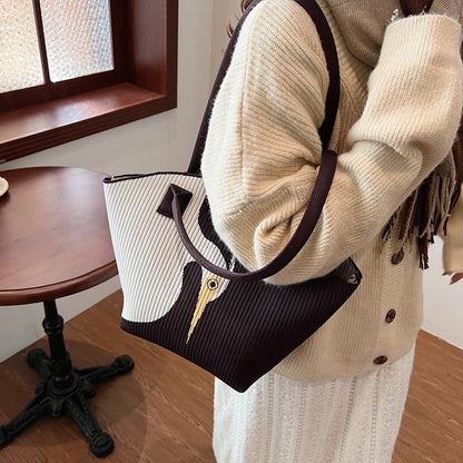 Bird Design Knitted Shoulder Bags