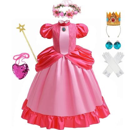 Peach Princess Daisy Cosplay Costume Rosalina Dress