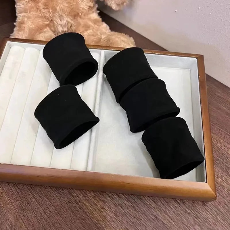 4 /5 Set Solid Widen Thicken Hair Band Ropes Ponytail Holder Hair Tie