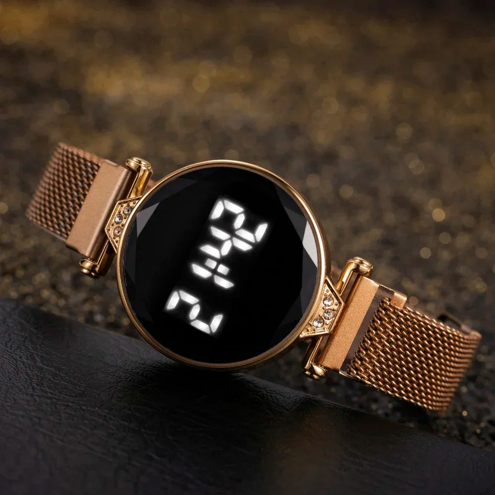 DANA Luxury Rose Gold LED Digital Watch