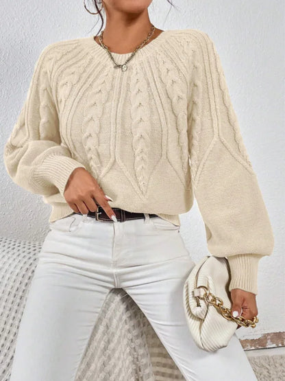 Elegant Casual Knitted Hoodie Thickened Warm Commuting Thread Sweater
