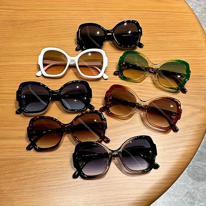 Oversized Oval Jelly Frame Sunglasses