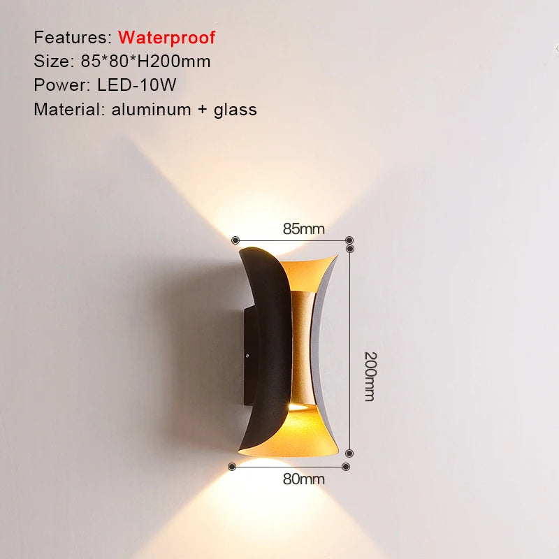 IP65 LED Wall Lamp Outdoor Sconce Balcony Porch Light