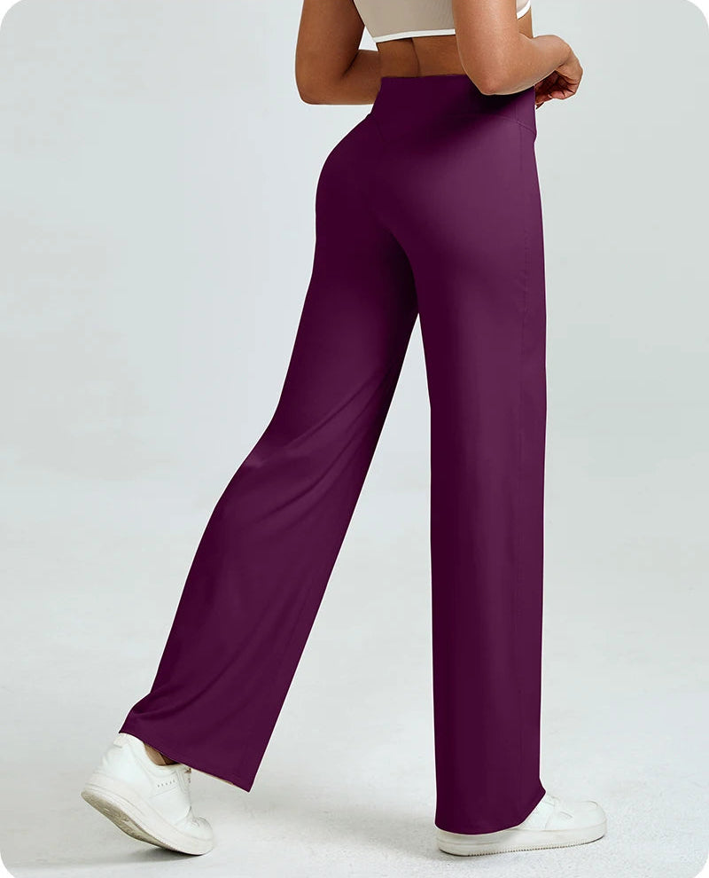 High Waisted Straight Leg Yoga Pants