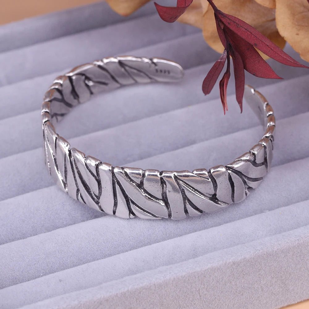 925 Sterling Silver Bangle Bracelet Set
