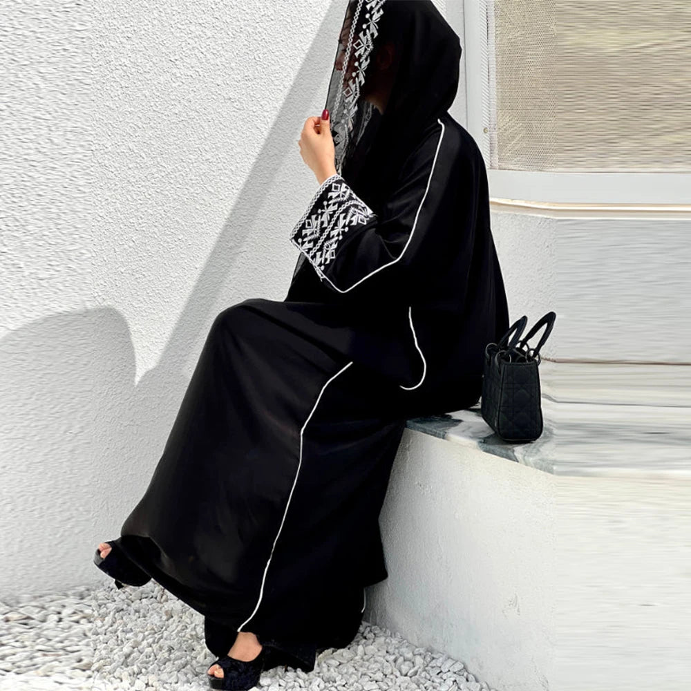 Classic Abaya Hijab Dress Kimono Coat Moroccan Caftan