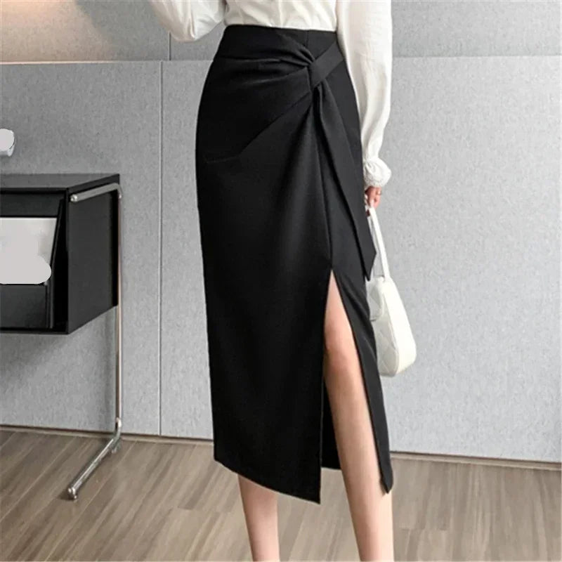 High Waist Mid Length Pencil Skirts