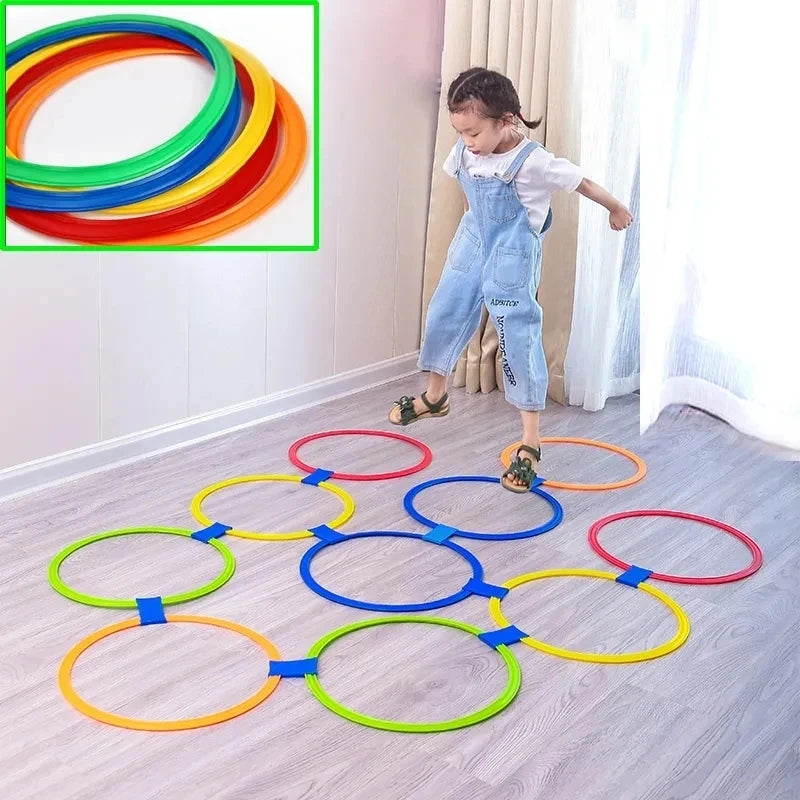 Outdoor Funny Physical Training Sport Toys Lattice Jump Ring Set