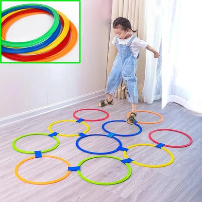 Outdoor Funny Physical Training Sport Toys Lattice Jump Ring Set