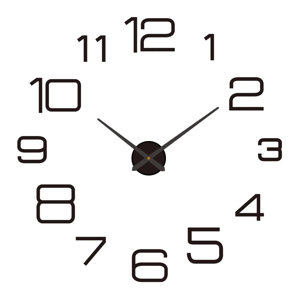 Large Wall 3D DIY Quartz Acrylic Mirror Stickers Clocks