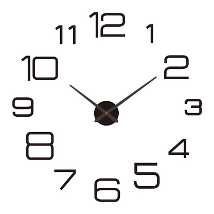 Large Wall 3D DIY Quartz Acrylic Mirror Stickers Clocks