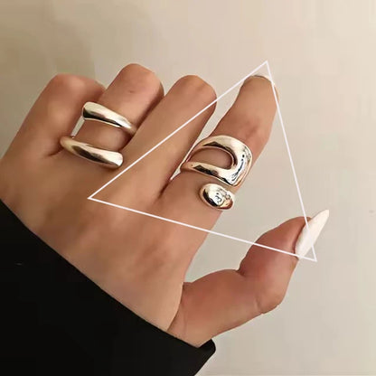 925 Sterling Silver Geometry Crystal Ring