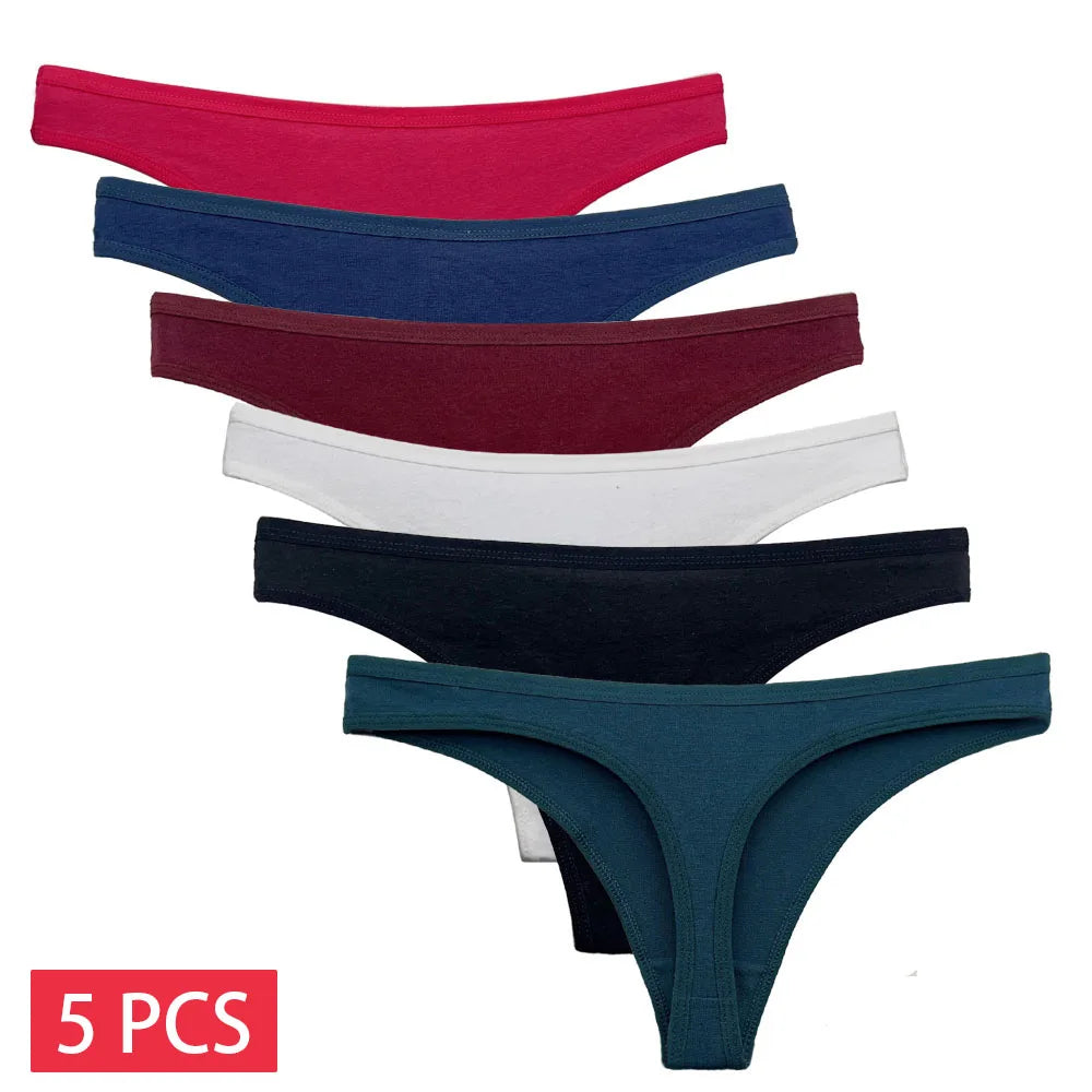 5 PCS/Set Cotton Panties G-String  Lingerie