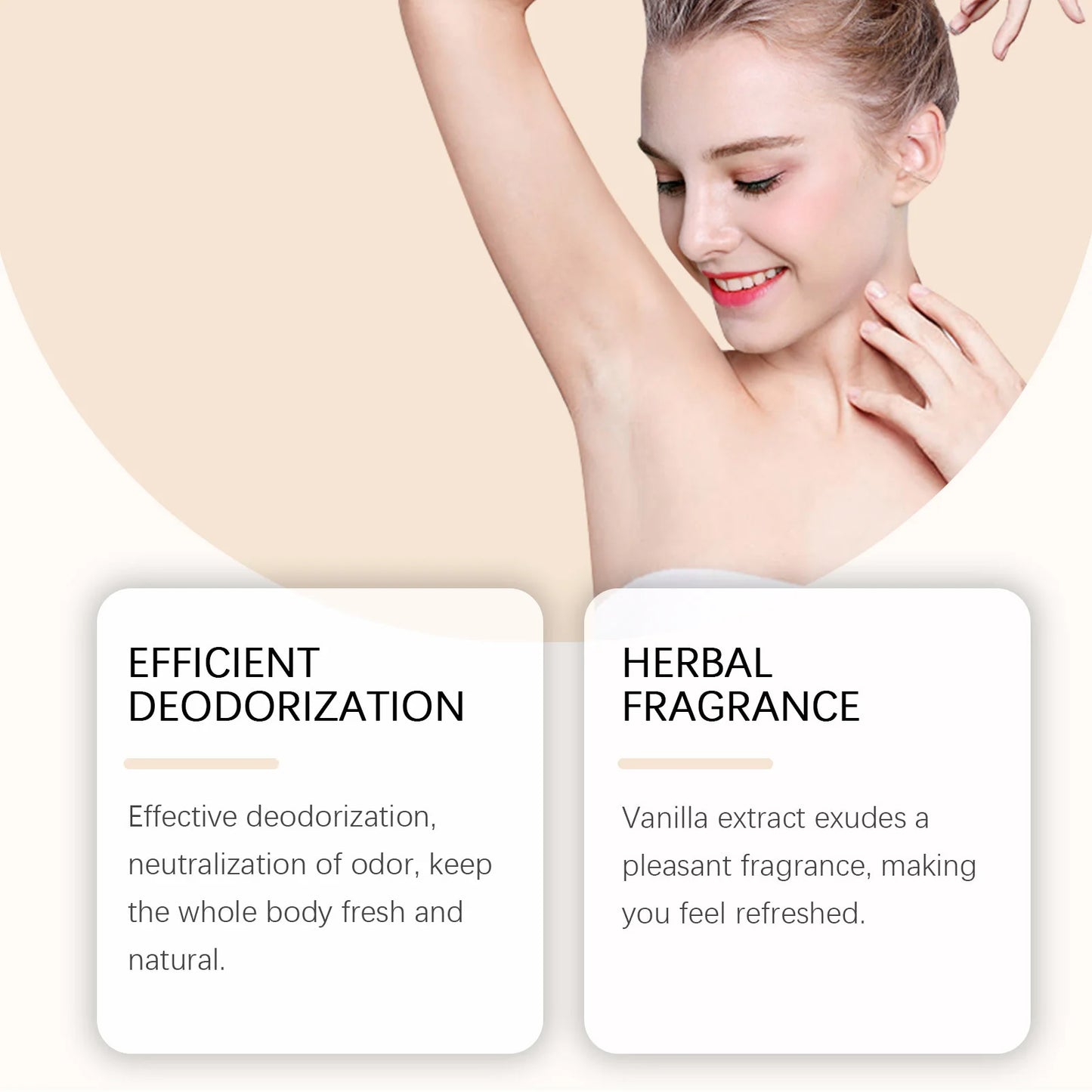Body Odor Remove Cream Vanilla Scent Deodorant