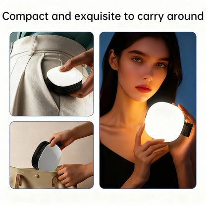 Magnetic Mini 3 Color Dimmable Fill Light With Selfie Mirror Clip