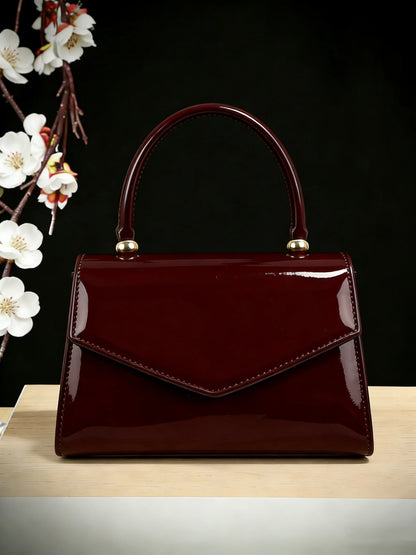 Vintage high-end glossy texture versatile handbag Dress