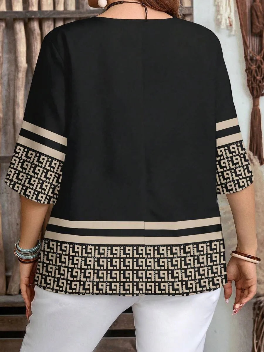 Plus size short sleeve shirt