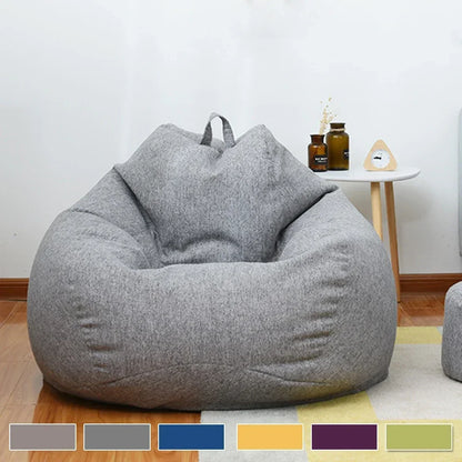 Large Bean Bag Chair Sofa Cover Without Filler Lazy Corner Seat
