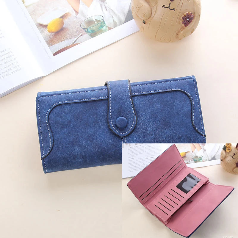Long Wallet PU Leather Large Capacity Blocking Clutch