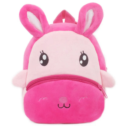 3D School Bags Cartoon Print Plush Kids Backpack Kindergarten Mini Bag