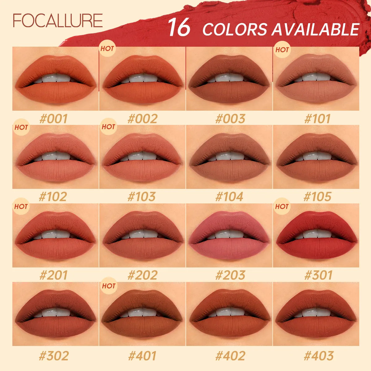 16 Shades Matte Lipstick Natural Super Soft Lip Sticks Waterproof Lip Glaze Balm