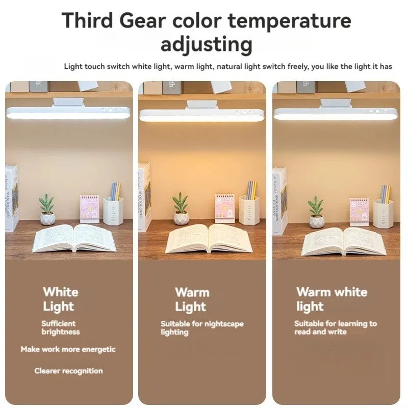 Magnetic LED Desk Lamp USB Rechargeable Clamp Light