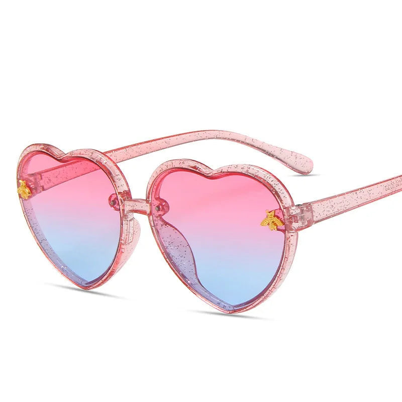 Heart Retro Cute Pink Cartoon Sunglasses