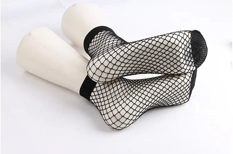 Sexy Black Hollow Out Breathable Mesh Fishnet Socks