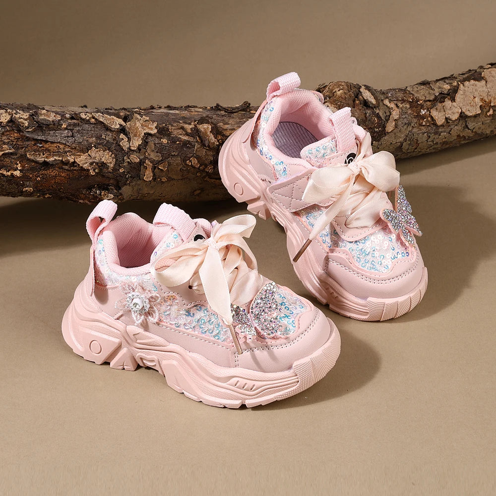 Spring Toddler Bling Soft Sole Breathable Sneakers