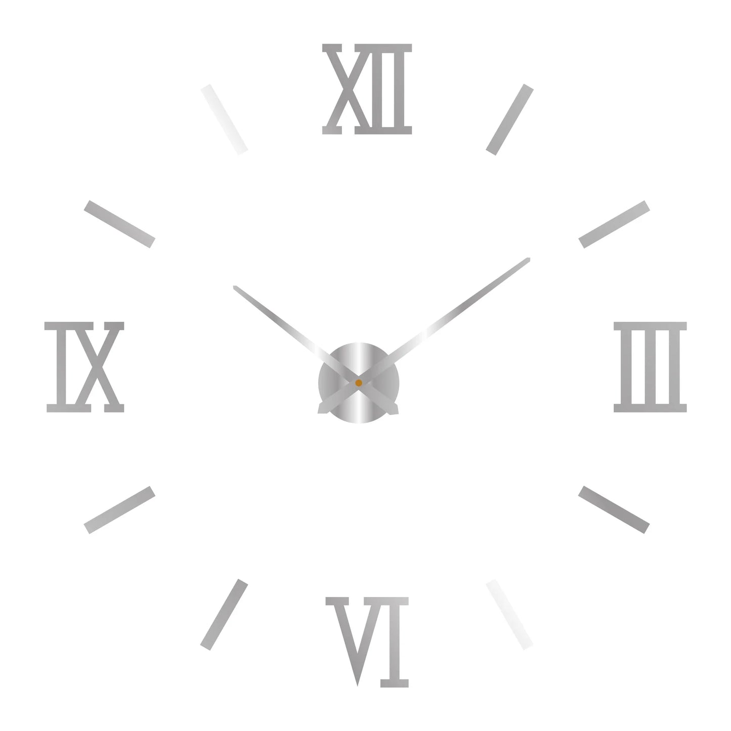 Large Wall Clock 3D DIY Quartz Acrylic Mirror Stickers Clocks