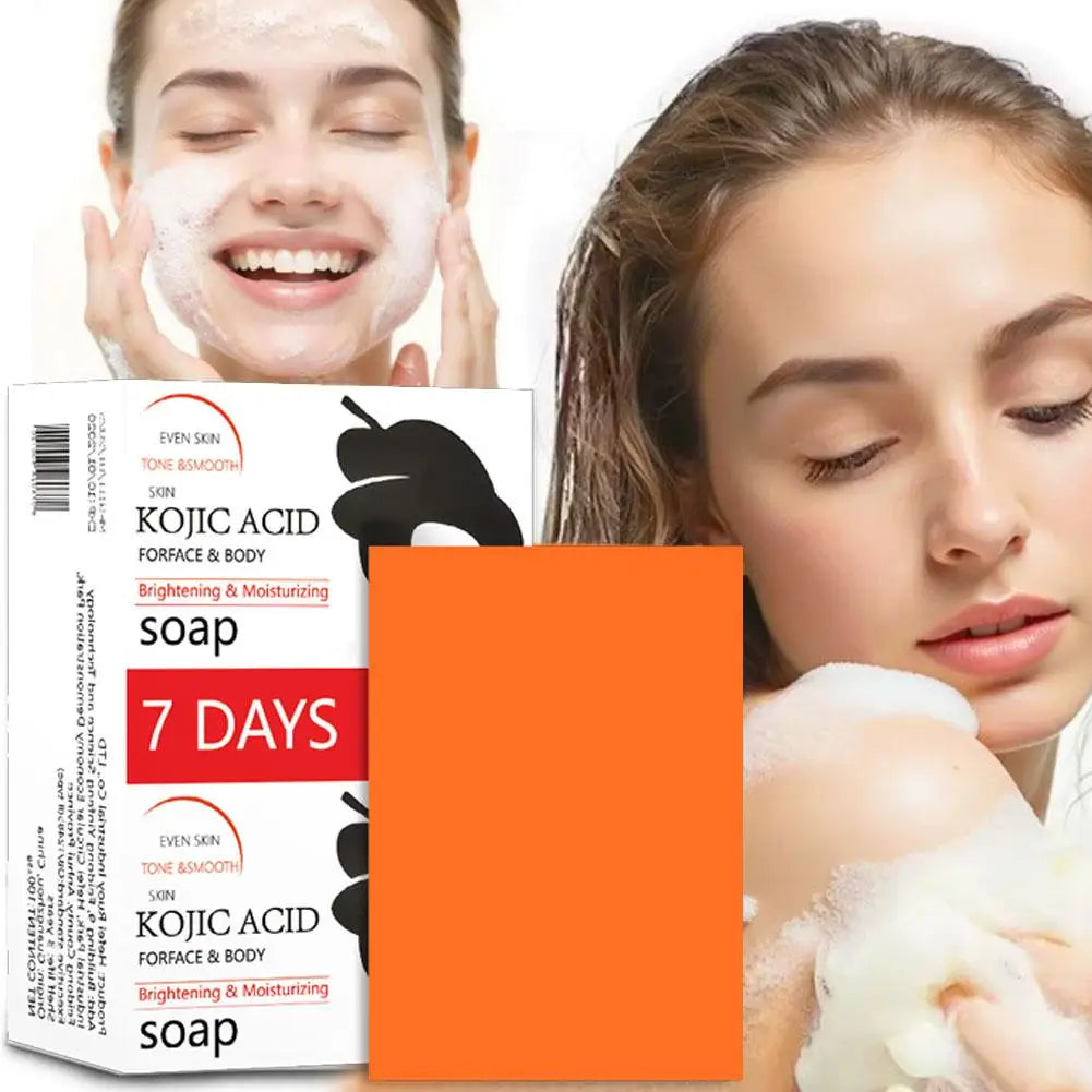 Handmade Kojic Acid Soap for Face & Body Deep Cleansing Oil Control Brighten Skin Tone Bath Soap