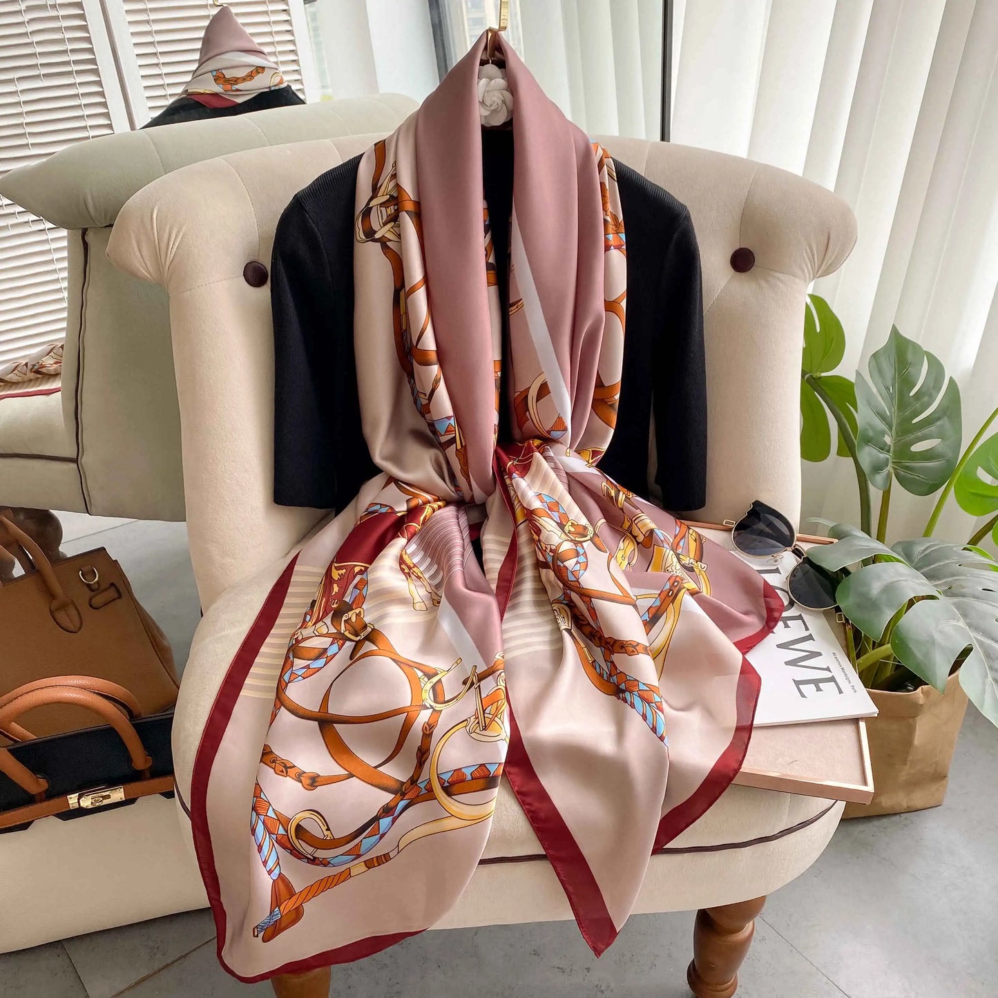 Pañuelos de seda para la cabeza