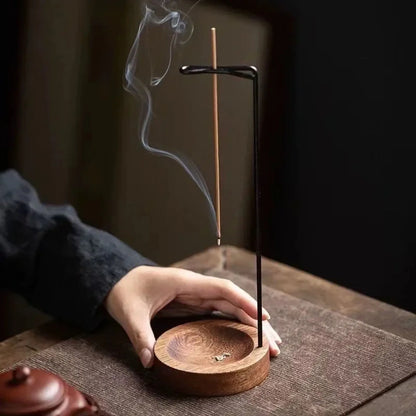 Burner Upside Down Incense Burner Stick Holder Wooden