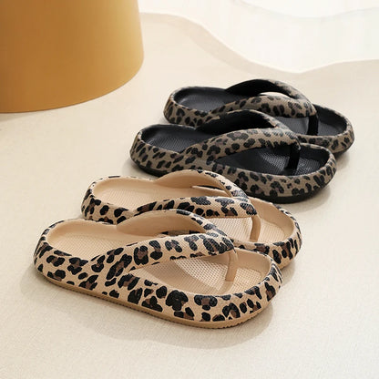 Flip-Flop Leopard Soft Thick-Soled Slippers