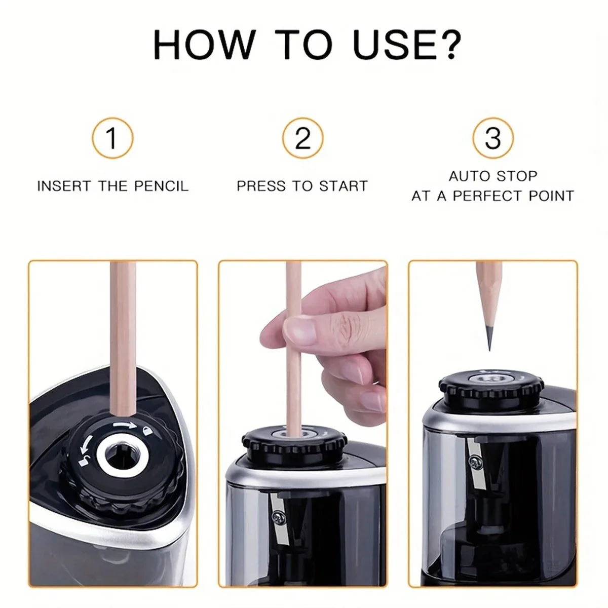 Desktop Electric Sharpener Assembly Automatic Pencil Sharpener