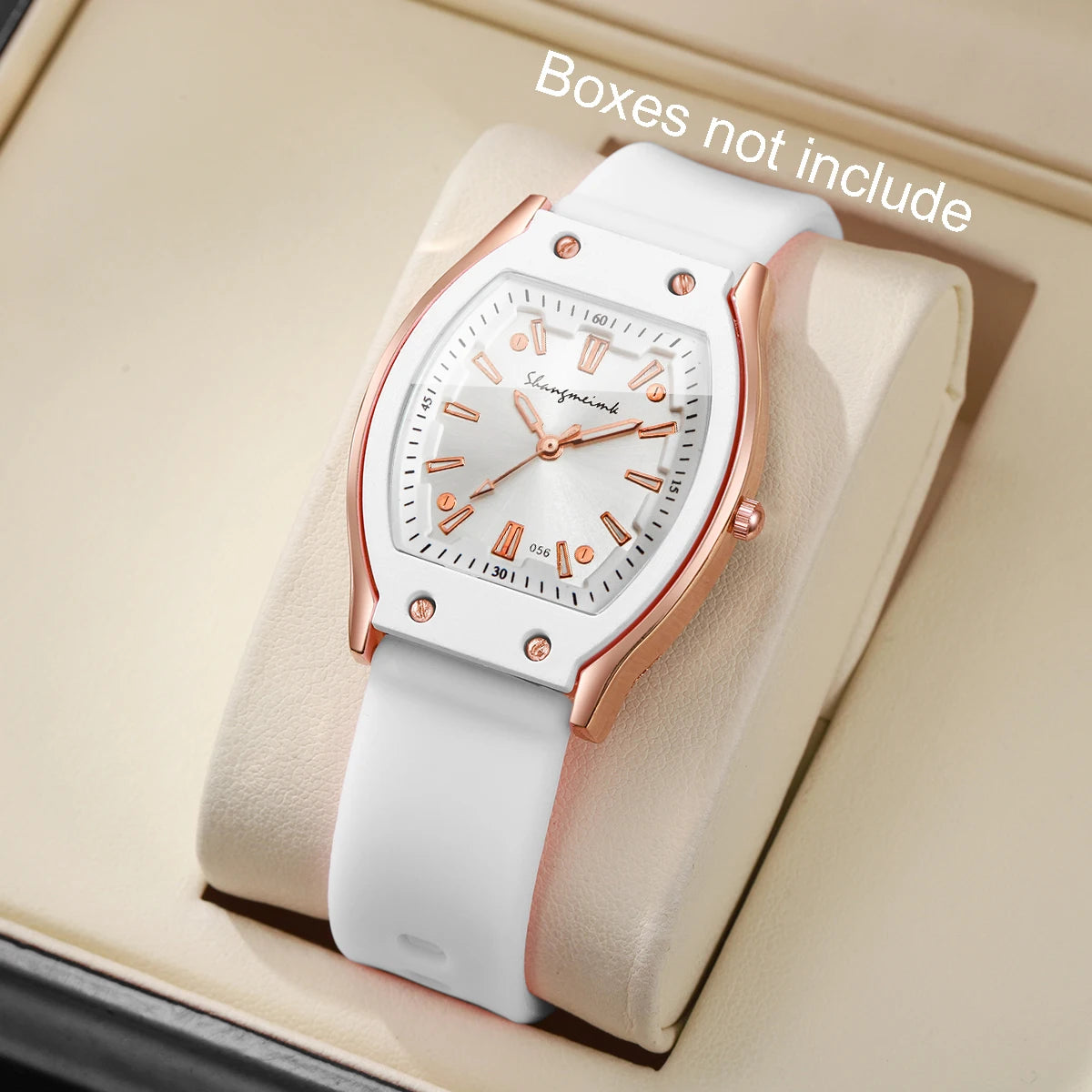 Silicone Strap Simple Dial Quartz Wristwatch
