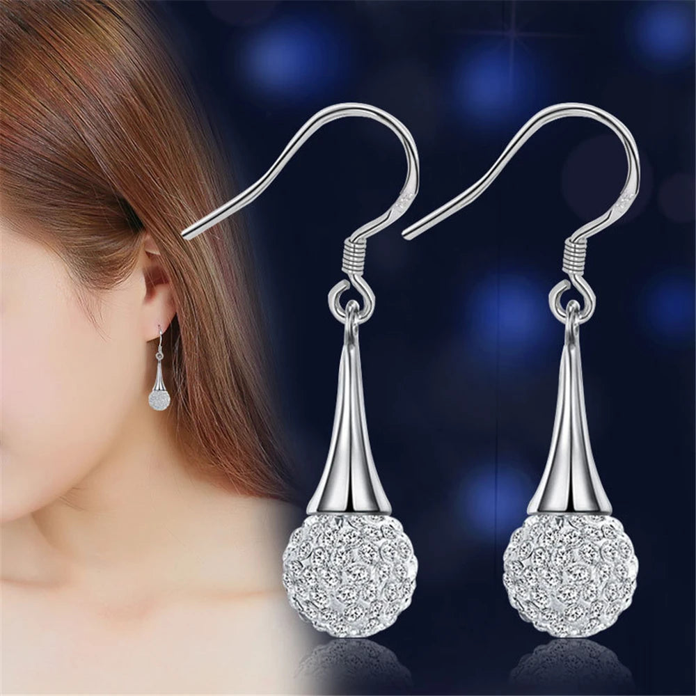 925 sterling silver zirconia stud earrings