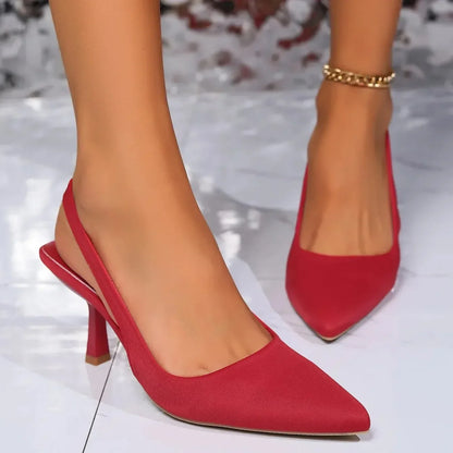 High Heels Closed Toe Single Sandals