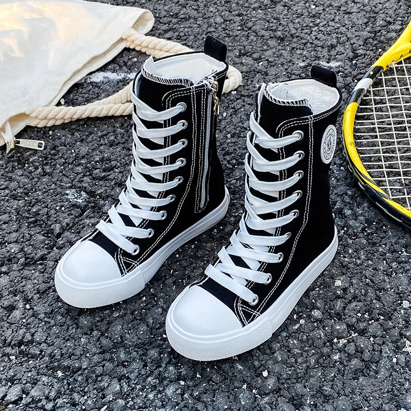 HighTop Canvas High Barrel Boots Shoes