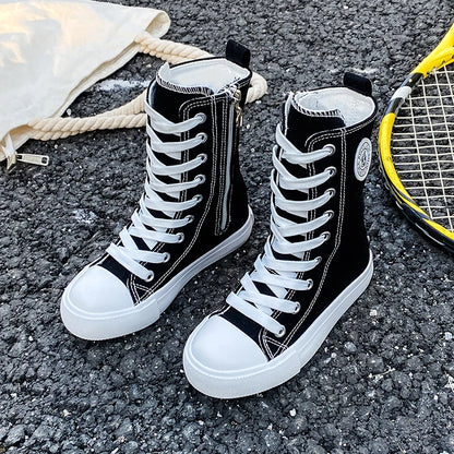 HighTop Canvas High Barrel Boots Shoes
