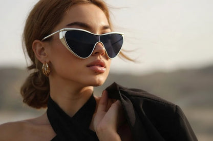 Vintage Y2K Punk Cat Eye Luxury Sun Glasses
