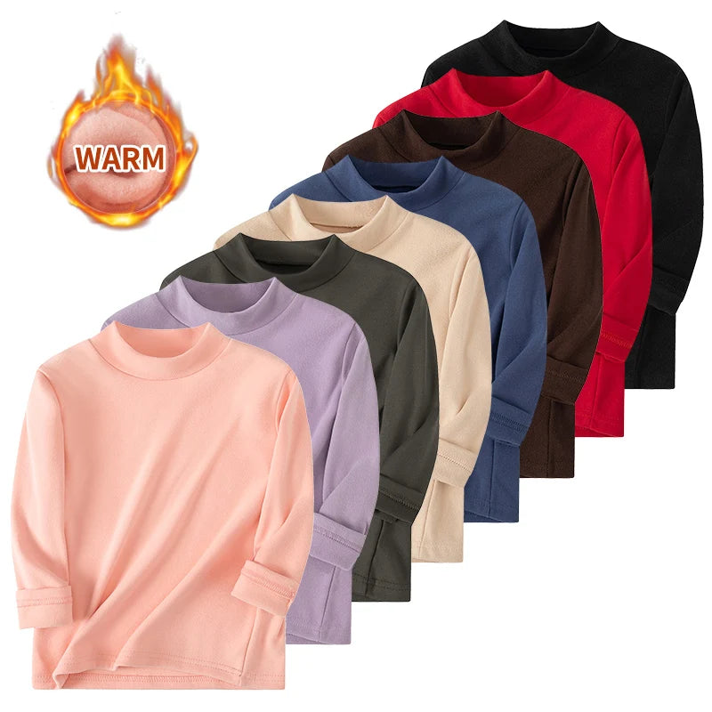 4/1 Piece Autumn And Winter Half High Neck Warm Base Shirt