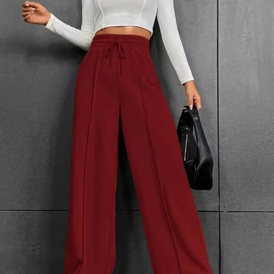 Sports straight tube loose fitting wide leg pants