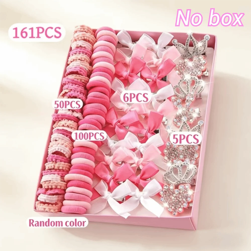 Bow High Elastic Hair Accessories Set No Hurt Hair Colorful Girls Hair Bands