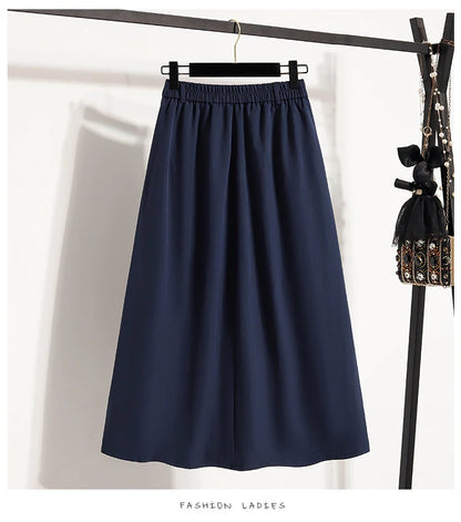 Plus Size High Waist Irregular Mid Long Big Size Skirts